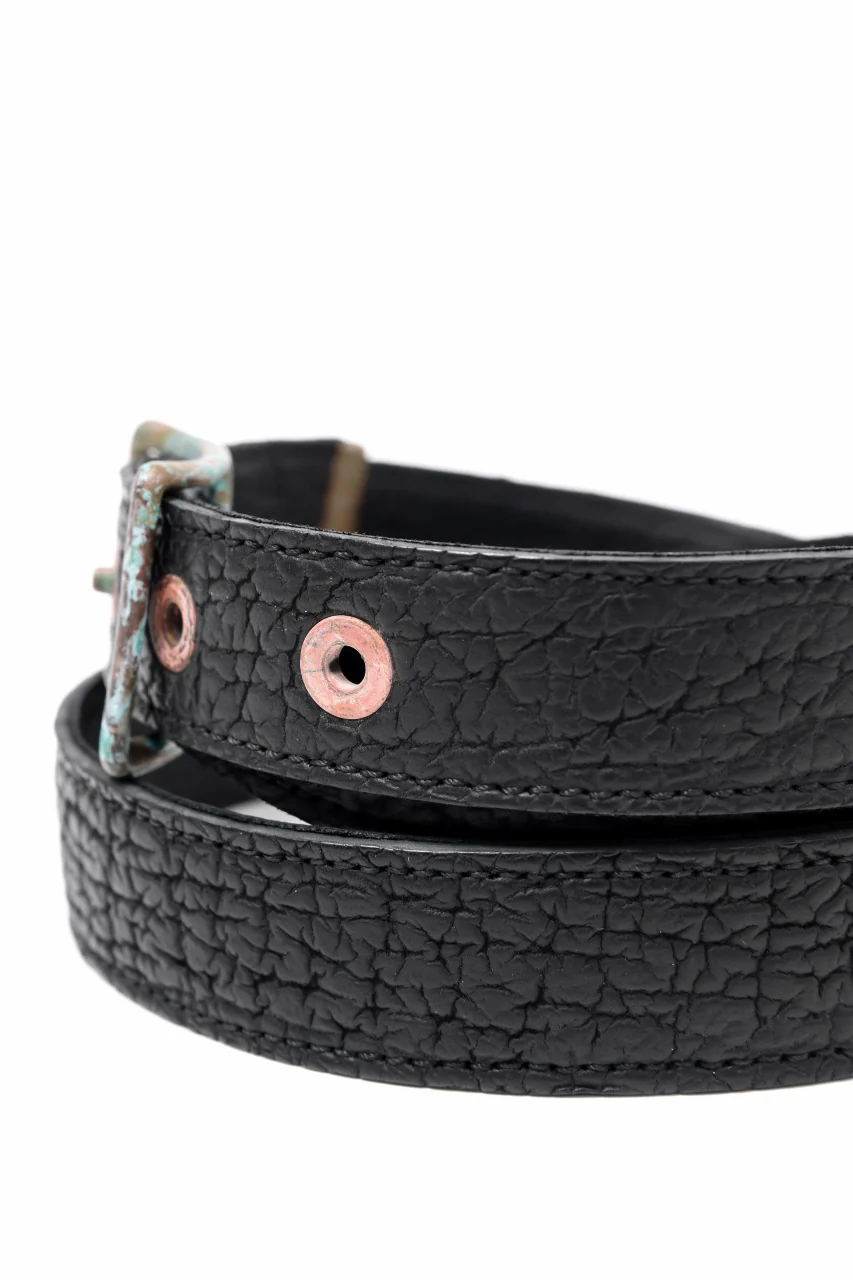 ierib Solid Buckle Belt / Kesennuma Shark (BLACK) - Image 13