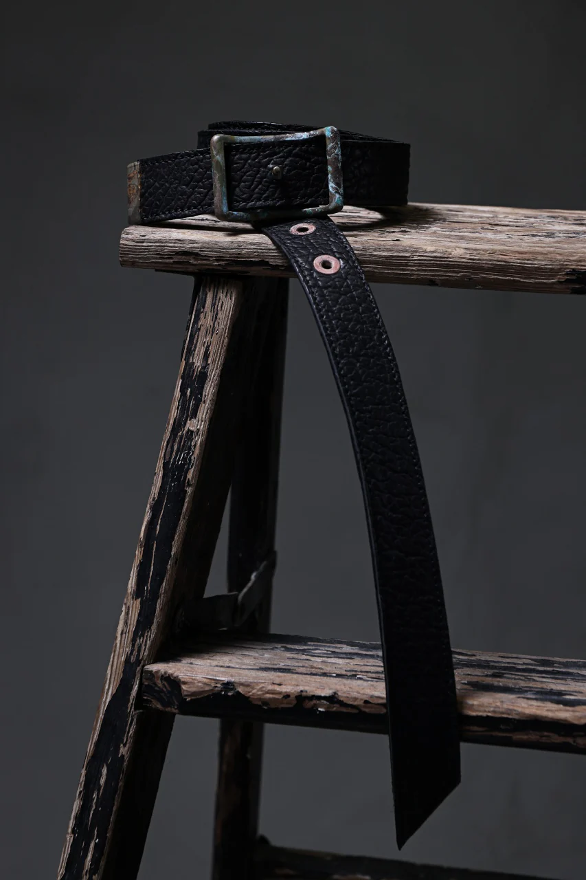 ierib Solid Buckle Belt / Kesennuma Shark (BLACK) - Image 14