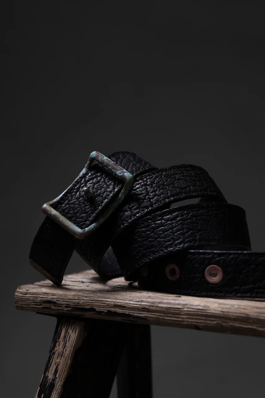 ierib Solid Buckle Belt / Kesennuma Shark (BLACK) - Image 15