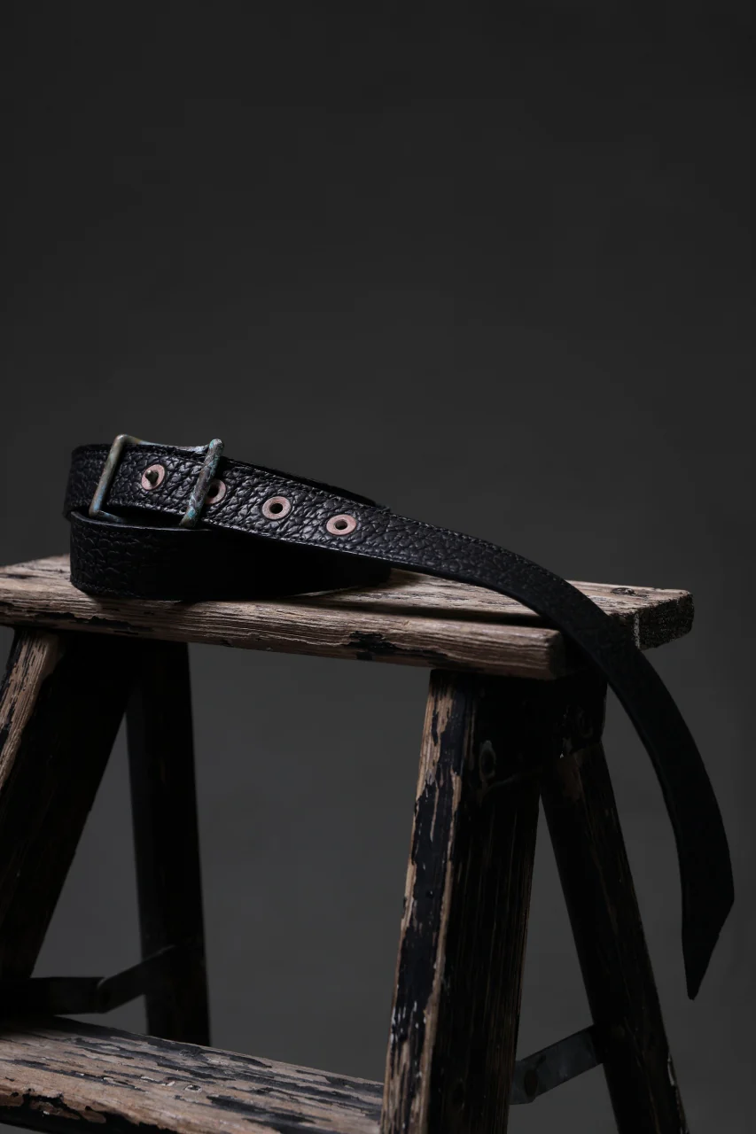 ierib Solid Buckle Belt / Kesennuma Shark (BLACK) - Image 17