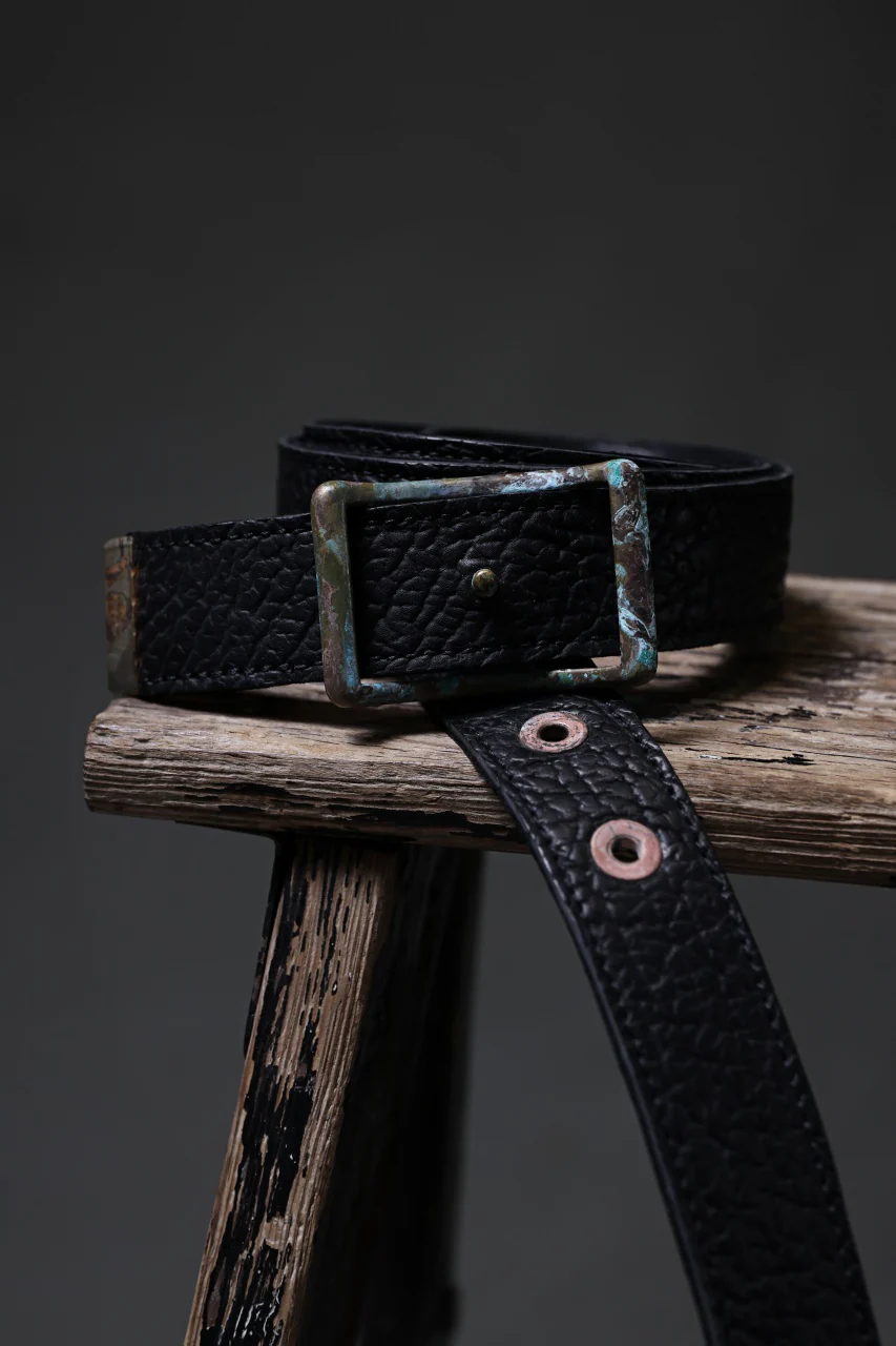 ierib Solid Buckle Belt / Kesennuma Shark (BLACK) - Image 18