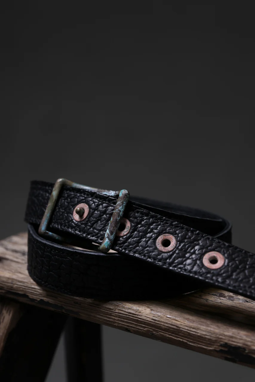 ierib Solid Buckle Belt / Kesennuma Shark (BLACK) - Image 19