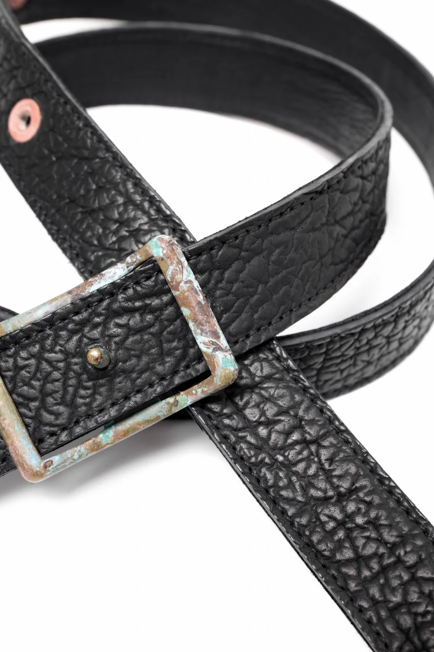 ierib Solid Buckle Belt / Kesennuma Shark (BLACK) - Image 2