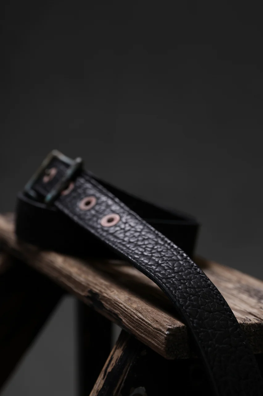 ierib Solid Buckle Belt / Kesennuma Shark (BLACK) - Image 20