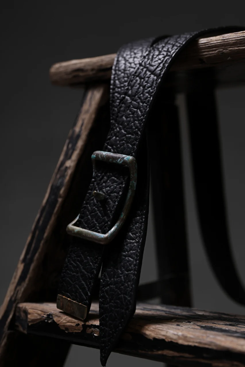ierib Solid Buckle Belt / Kesennuma Shark (BLACK) - Image 22