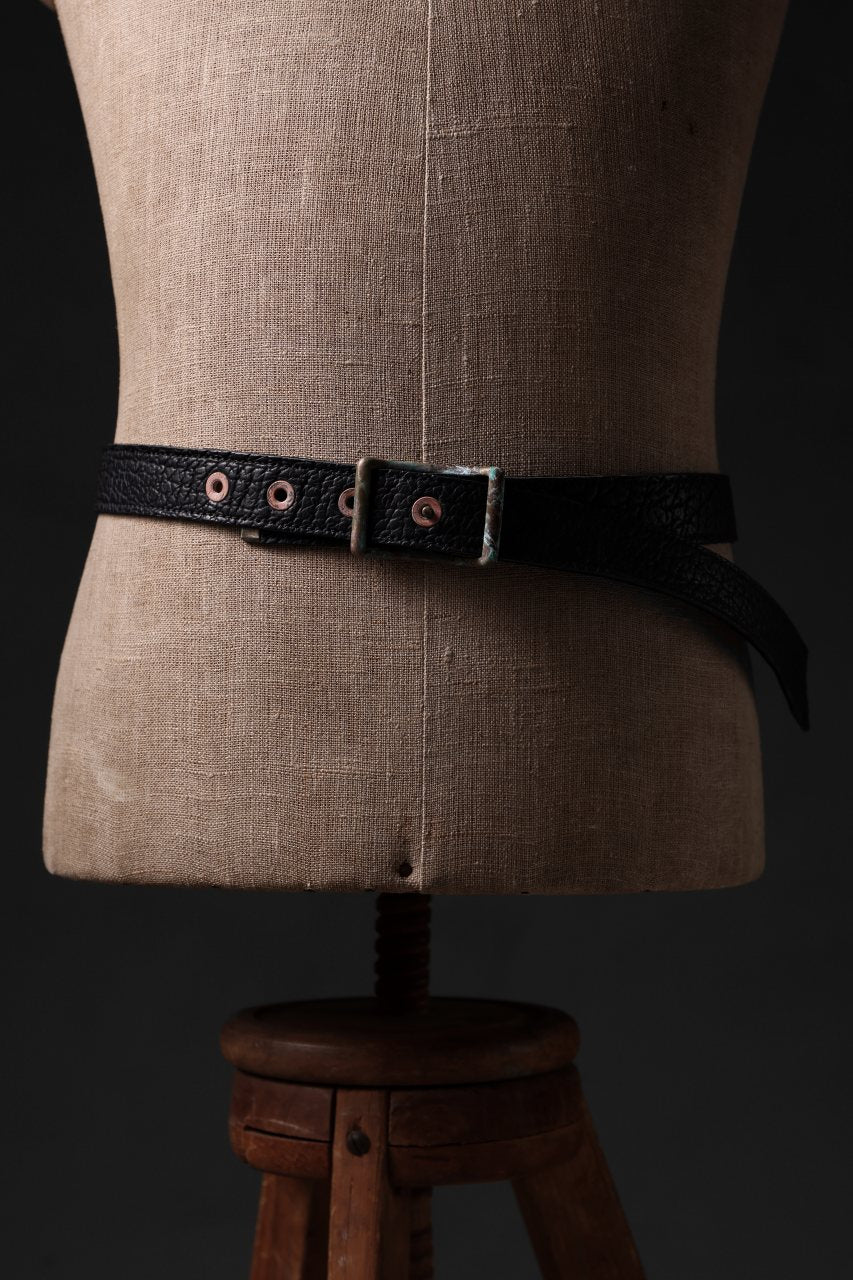 ierib Solid Buckle Belt / Kesennuma Shark (BLACK) - Image 23