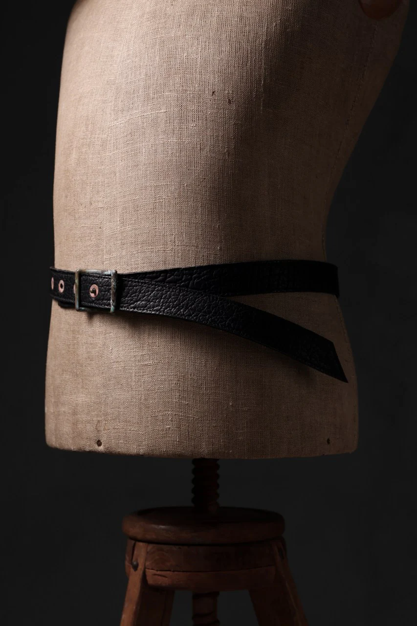 ierib Solid Buckle Belt / Kesennuma Shark (BLACK) - Image 25
