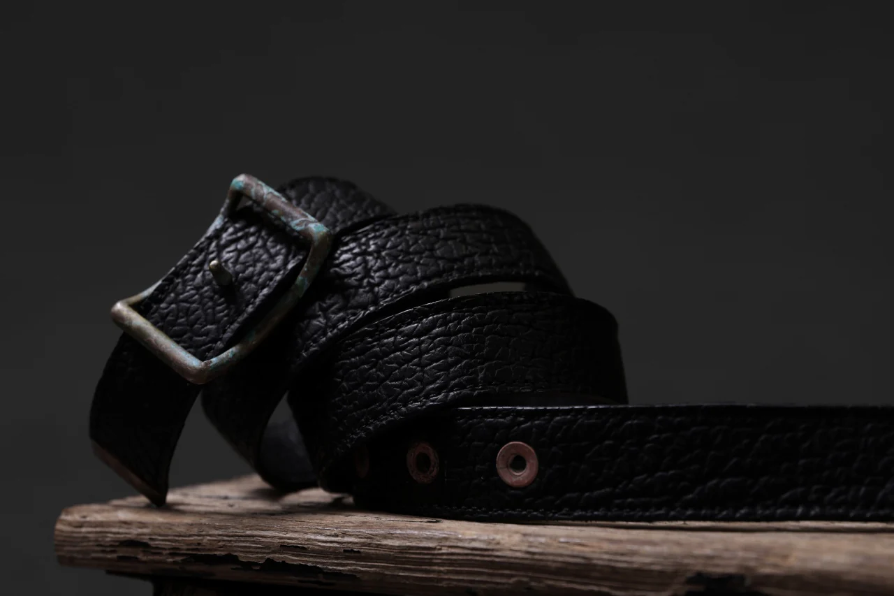 ierib Solid Buckle Belt / Kesennuma Shark (BLACK) - Image 26