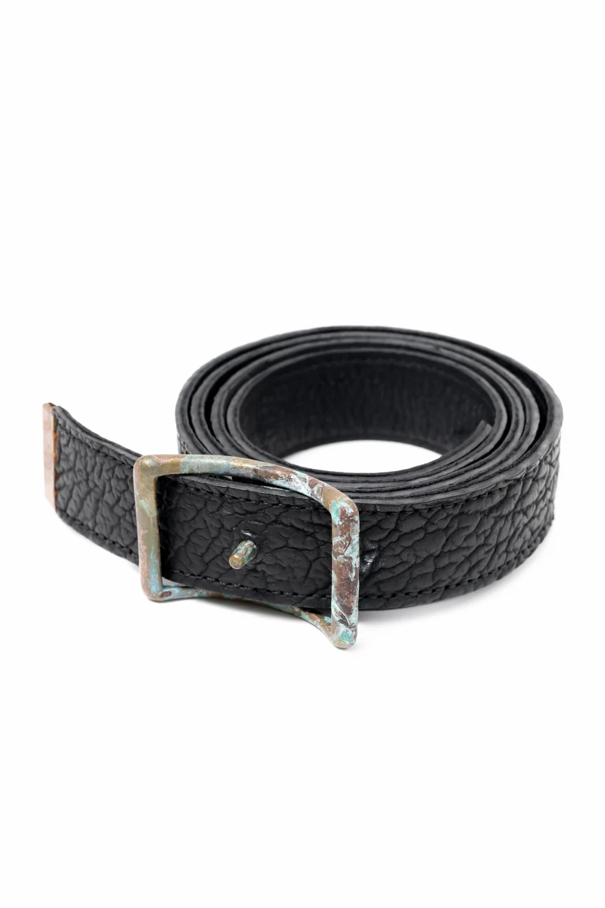 ierib Solid Buckle Belt / Kesennuma Shark (BLACK) - Image 3