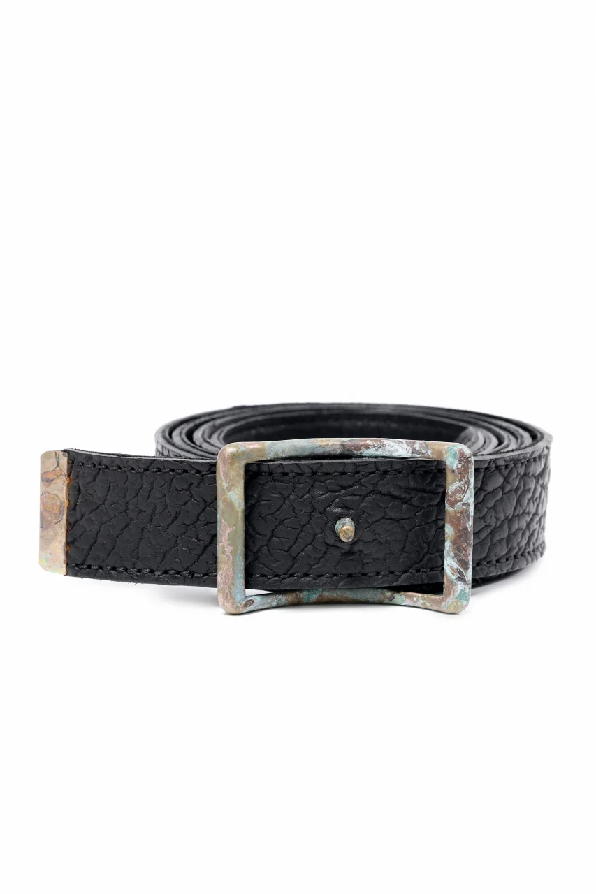 ierib Solid Buckle Belt / Kesennuma Shark (BLACK) - Image 6
