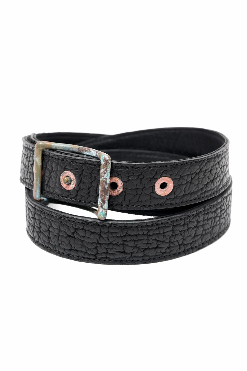 ierib Solid Buckle Belt / Kesennuma Shark (BLACK) - Image 7