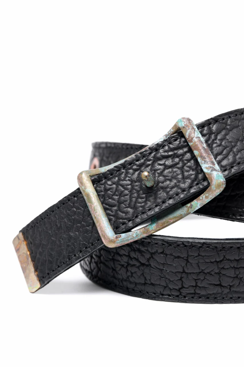ierib Solid Buckle Belt / Kesennuma Shark (BLACK) - Image 8