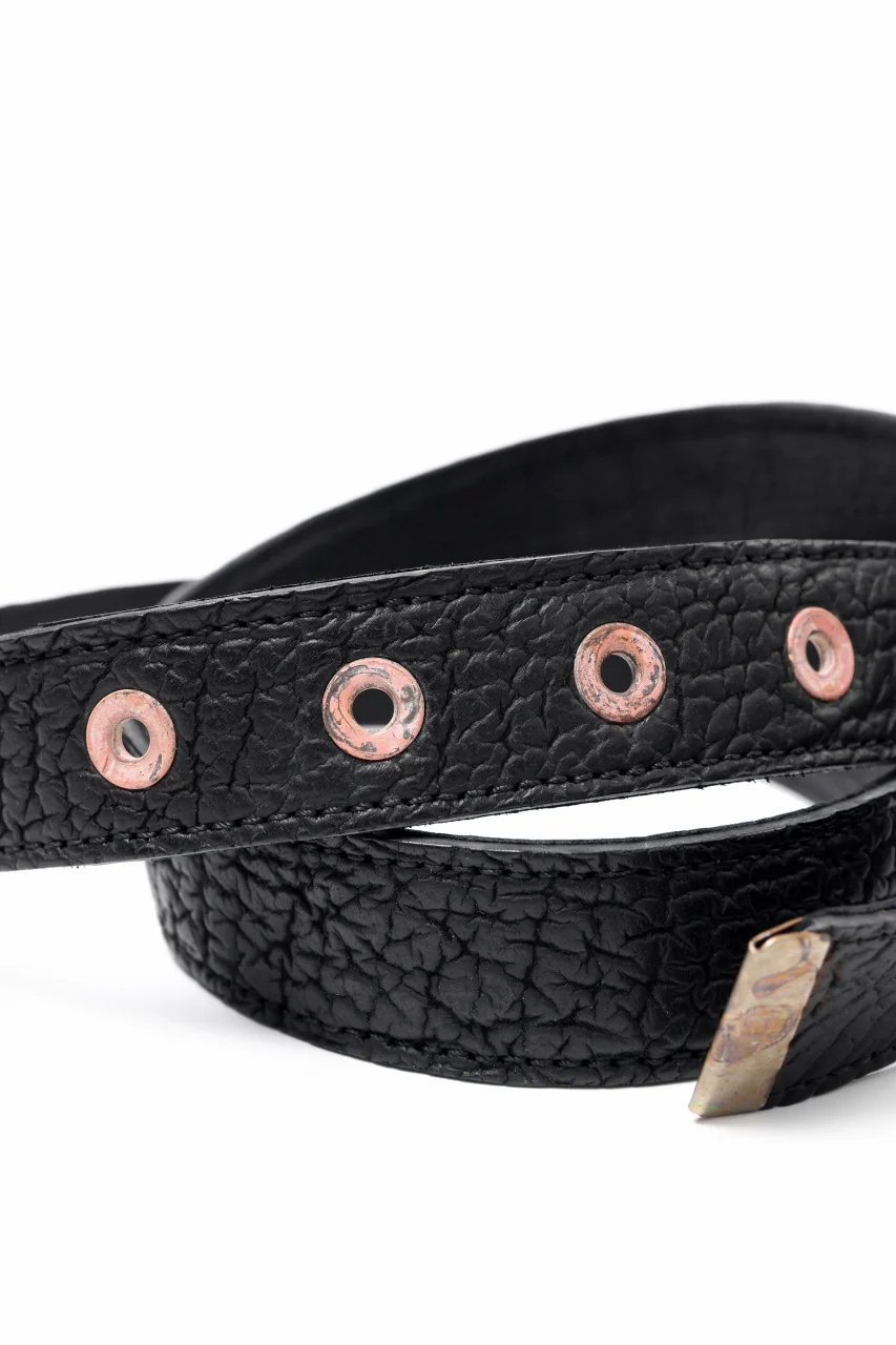 ierib Solid Buckle Belt / Kesennuma Shark (BLACK) - Image 9