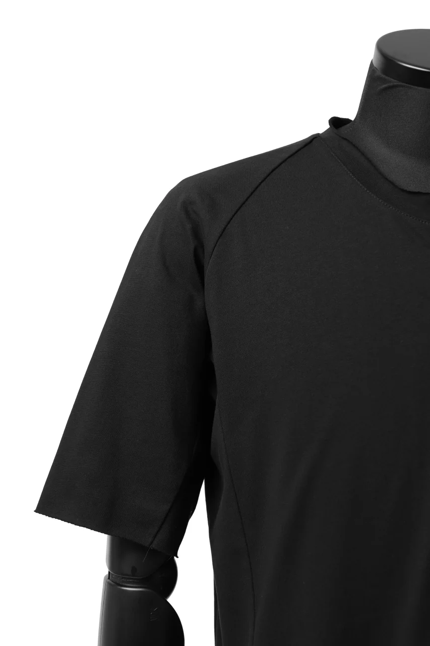 ierib raw edge Tee type-H  / light jersey (BLACK) - Image 13