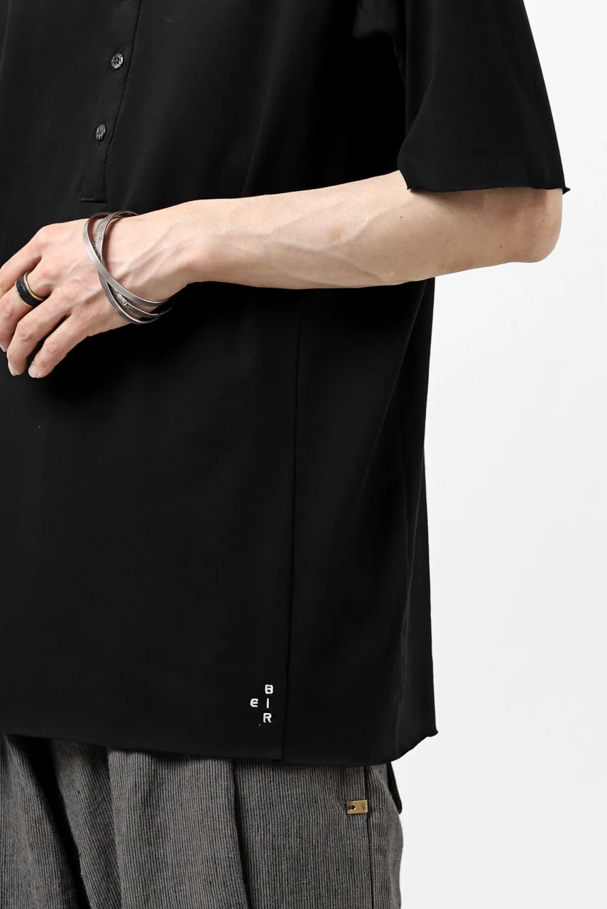 ierib raw edge Tee type-H  / light jersey (BLACK) - Image 27