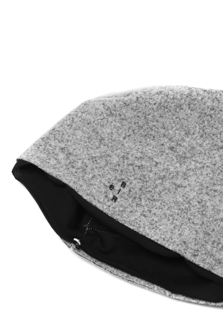 ierib REVERSIBLE BEANNIE CAP / COMPRESSED PILE KNIT (OREO) - Image 11