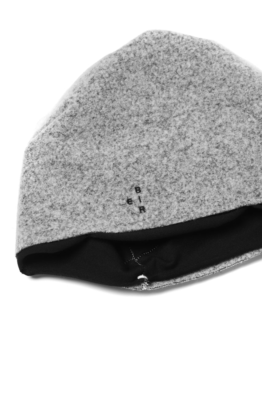 ierib REVERSIBLE BEANNIE CAP / COMPRESSED PILE KNIT (OREO) - Image 12