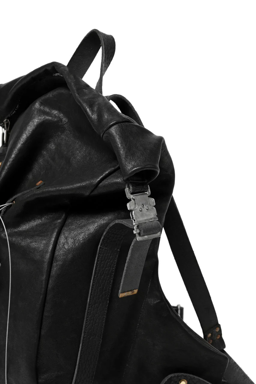 ierib roll top ruck sack #2 / FVT Oiled Horse (BLACK) - Image 12