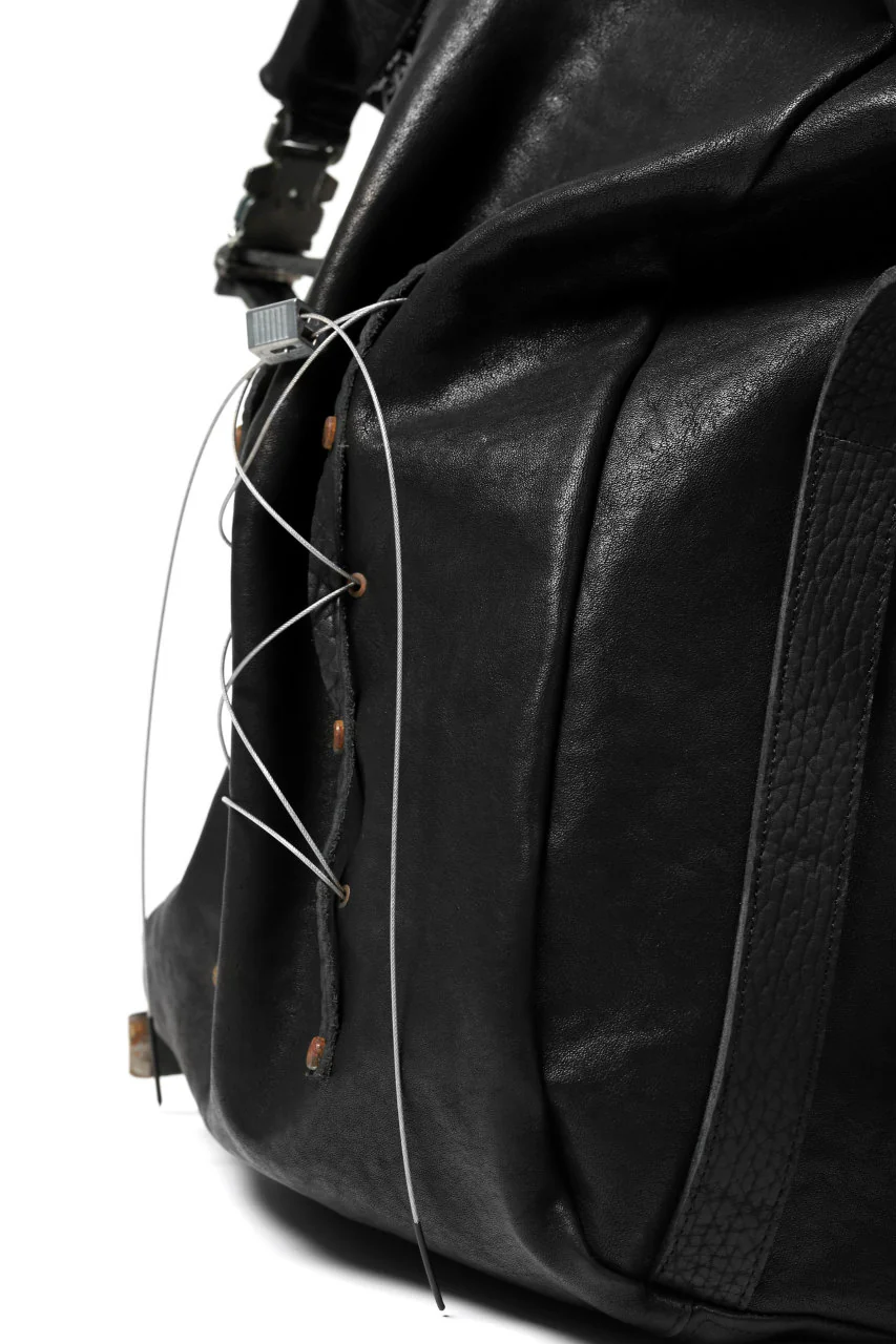 ierib roll top ruck sack #2 / FVT Oiled Horse (BLACK) - Image 13