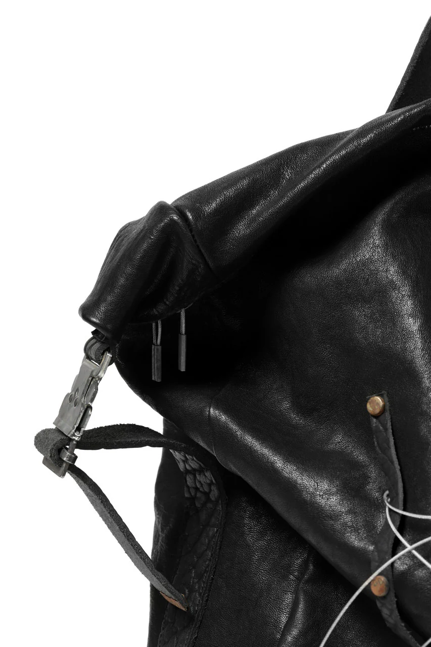 ierib roll top ruck sack #2 / FVT Oiled Horse (BLACK) - Image 16