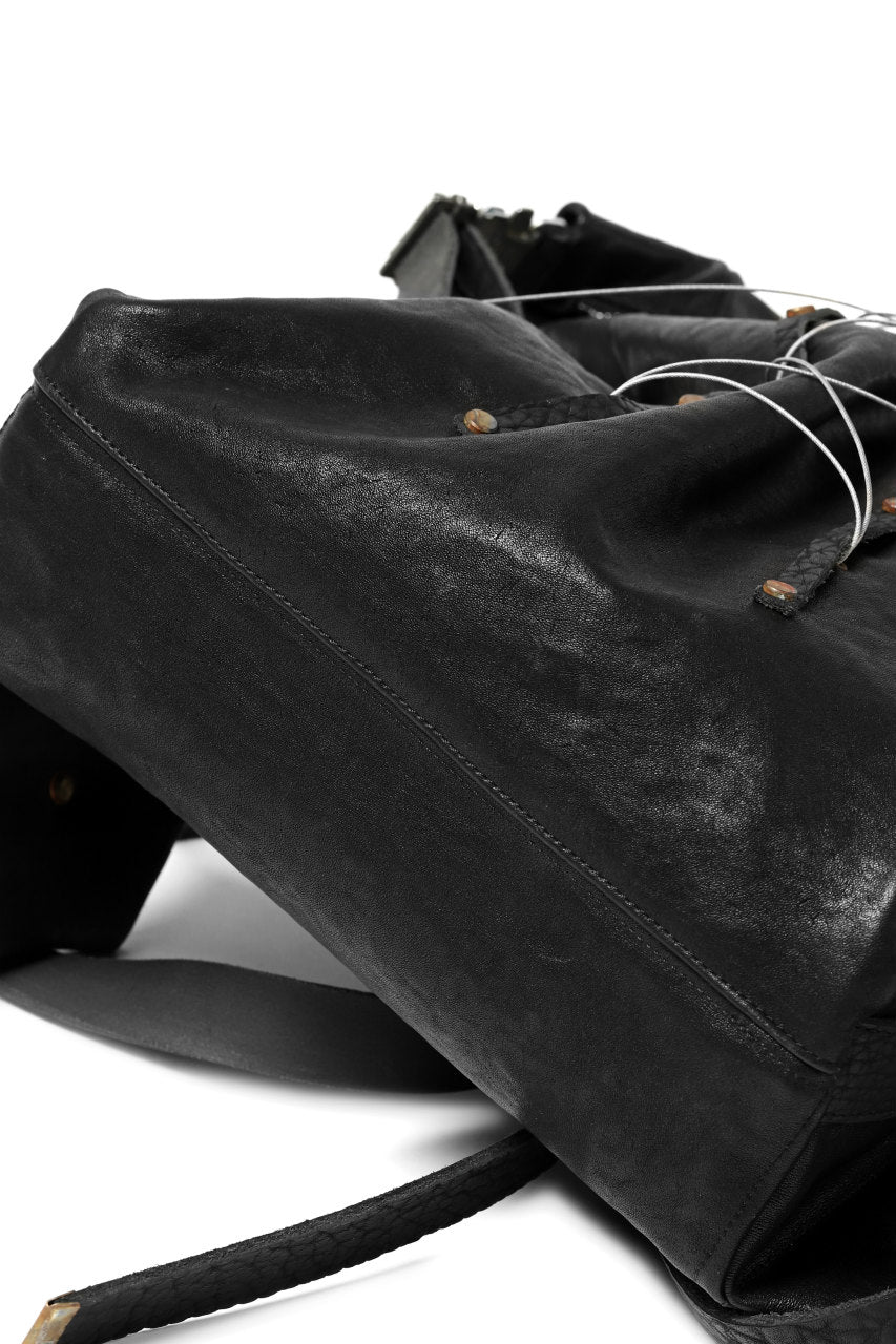 ierib roll top ruck sack #2 / FVT Oiled Horse (BLACK) - Image 22