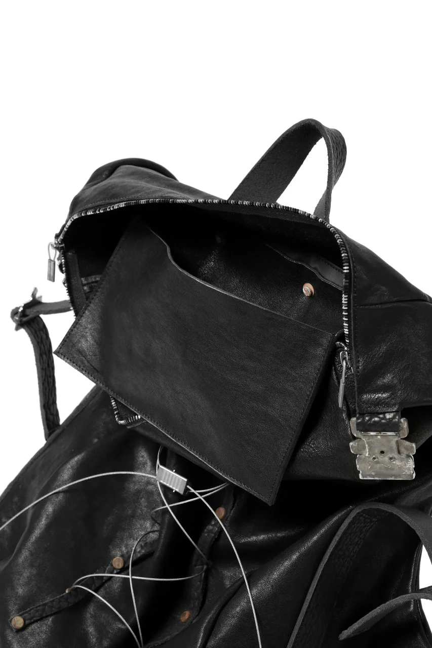 ierib roll top ruck sack #2 / FVT Oiled Horse (BLACK) - Image 26