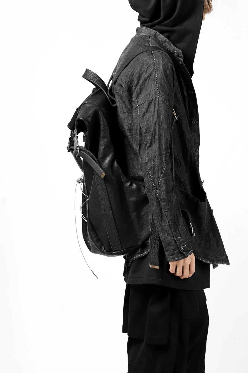 ierib roll top ruck sack #2 / FVT Oiled Horse (BLACK) - Image 37