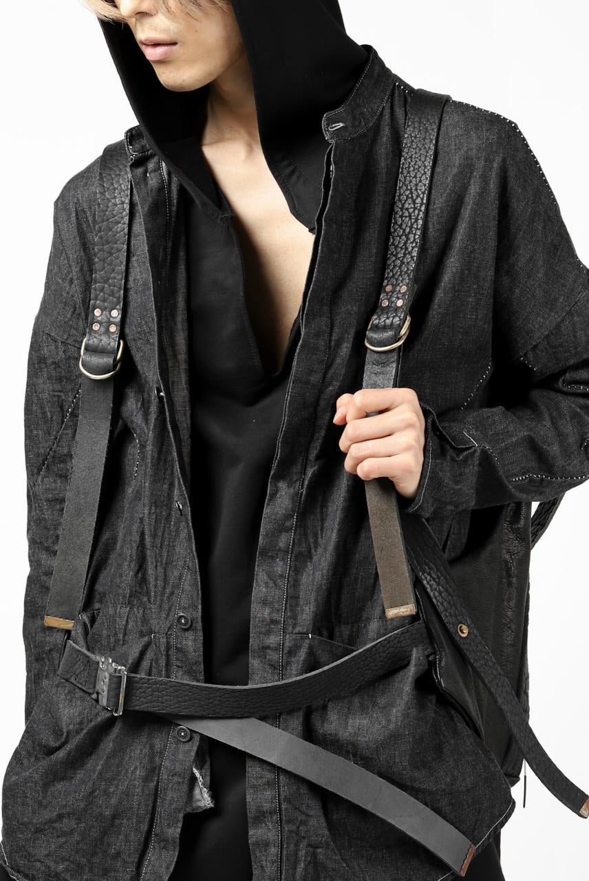ierib roll top ruck sack #2 / FVT Oiled Horse (BLACK) - Image 48