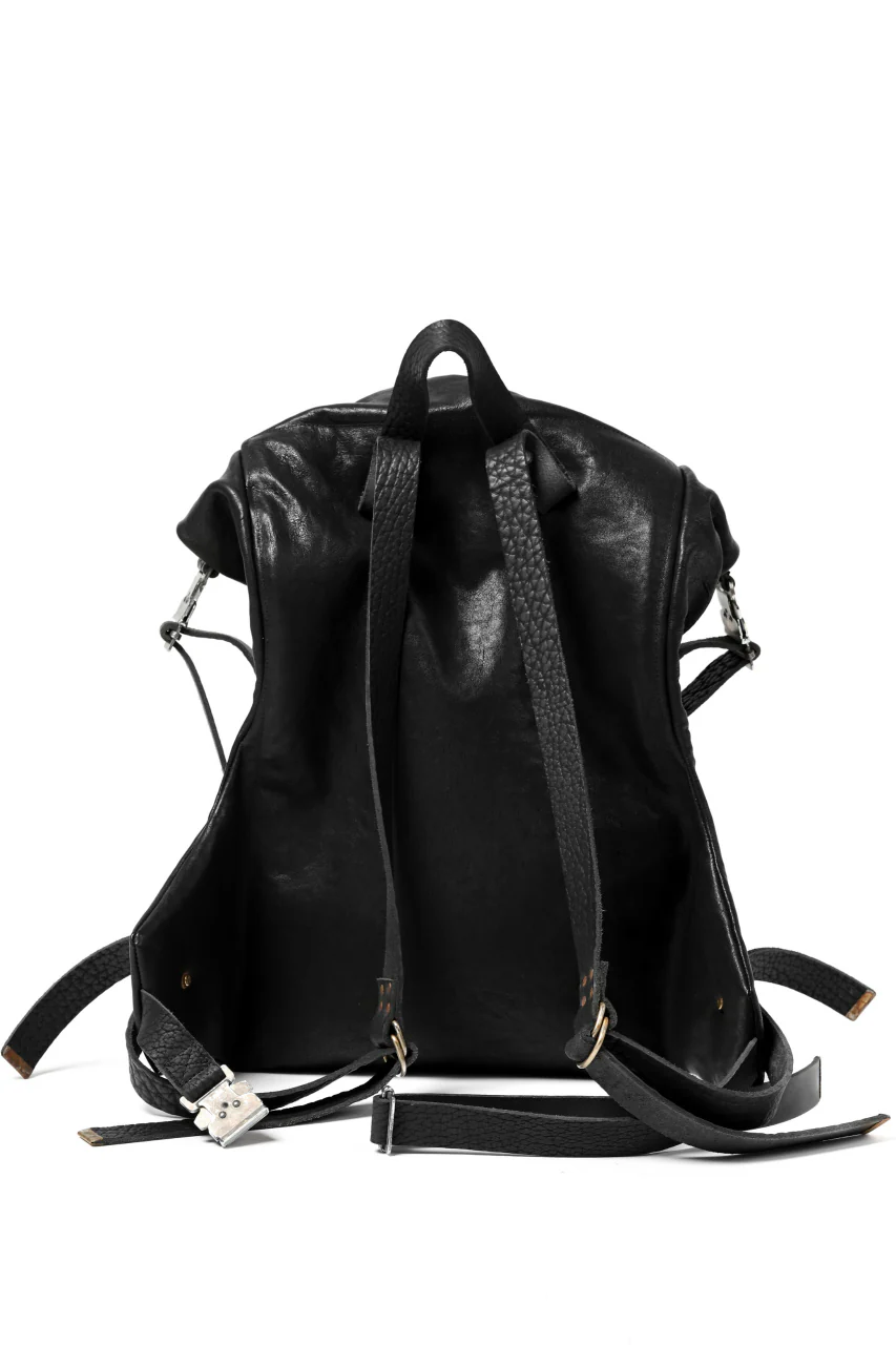 ierib roll top ruck sack #2 / FVT Oiled Horse (BLACK) - Image 5