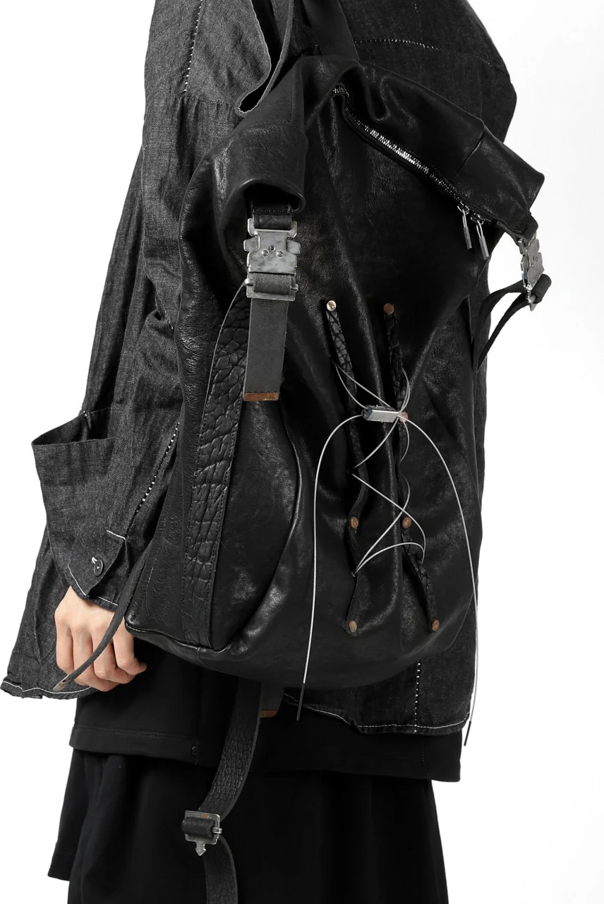 ierib roll top ruck sack #2 / FVT Oiled Horse (BLACK) - Image 50