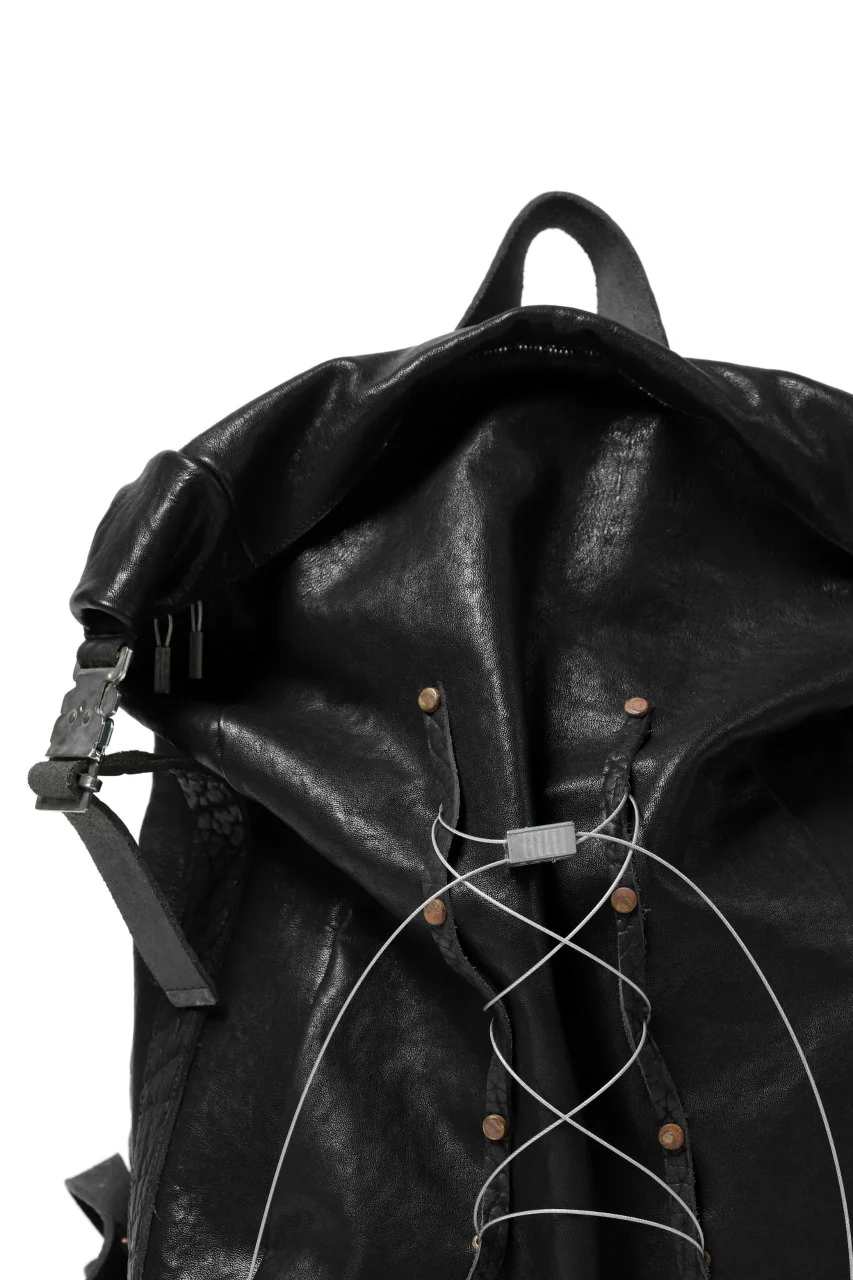 ierib roll top ruck sack #2 / FVT Oiled Horse (BLACK) - Image 8