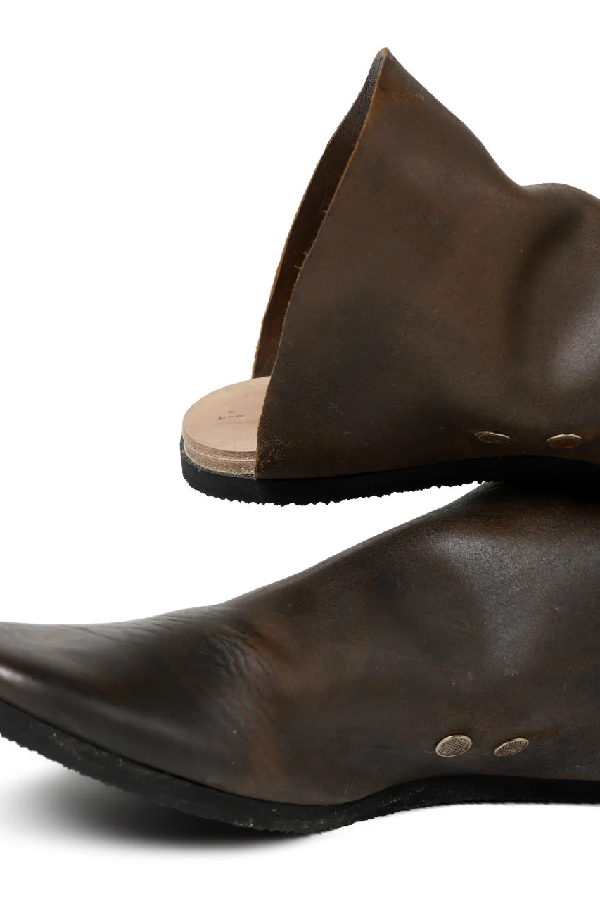 ierib slip on shoes / Roughout Cordovan (BROWN) - Image 21