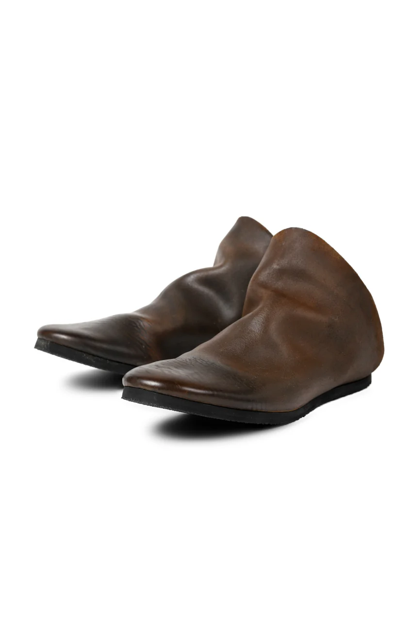 ierib slip on shoes / Roughout Cordovan (BROWN) - Image 3