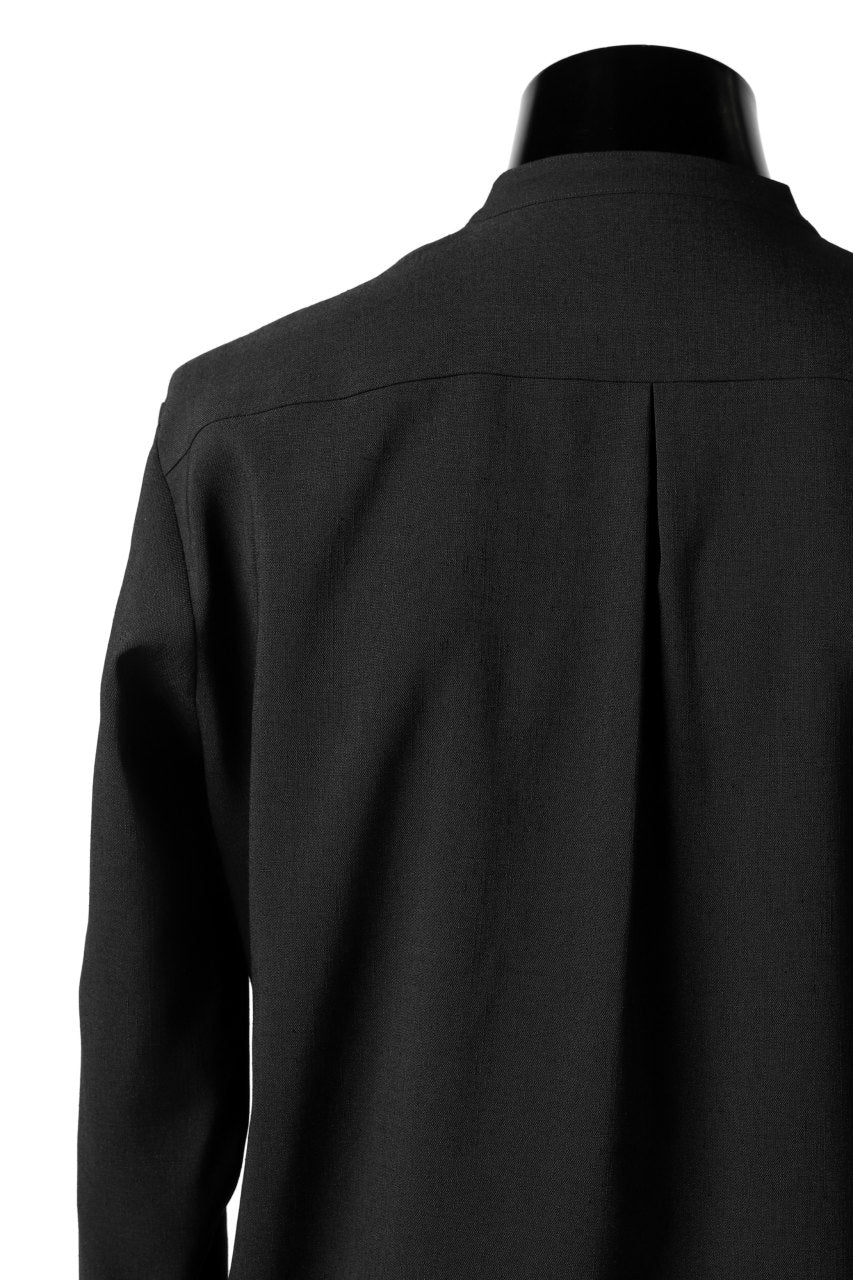 ierib deep slit long shirt / pure luster linen (BLACK) - Image 14