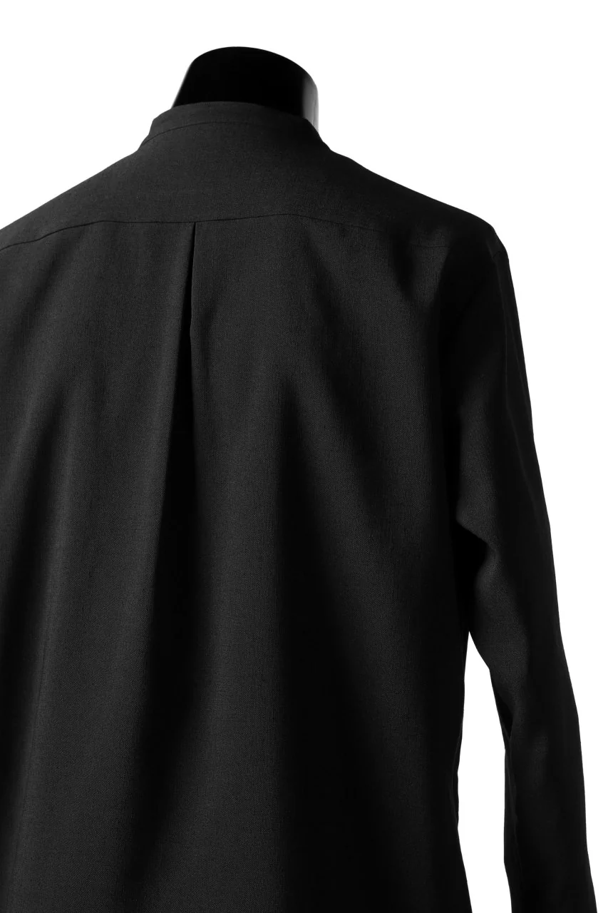 ierib deep slit long shirt / pure luster linen (BLACK) - Image 16
