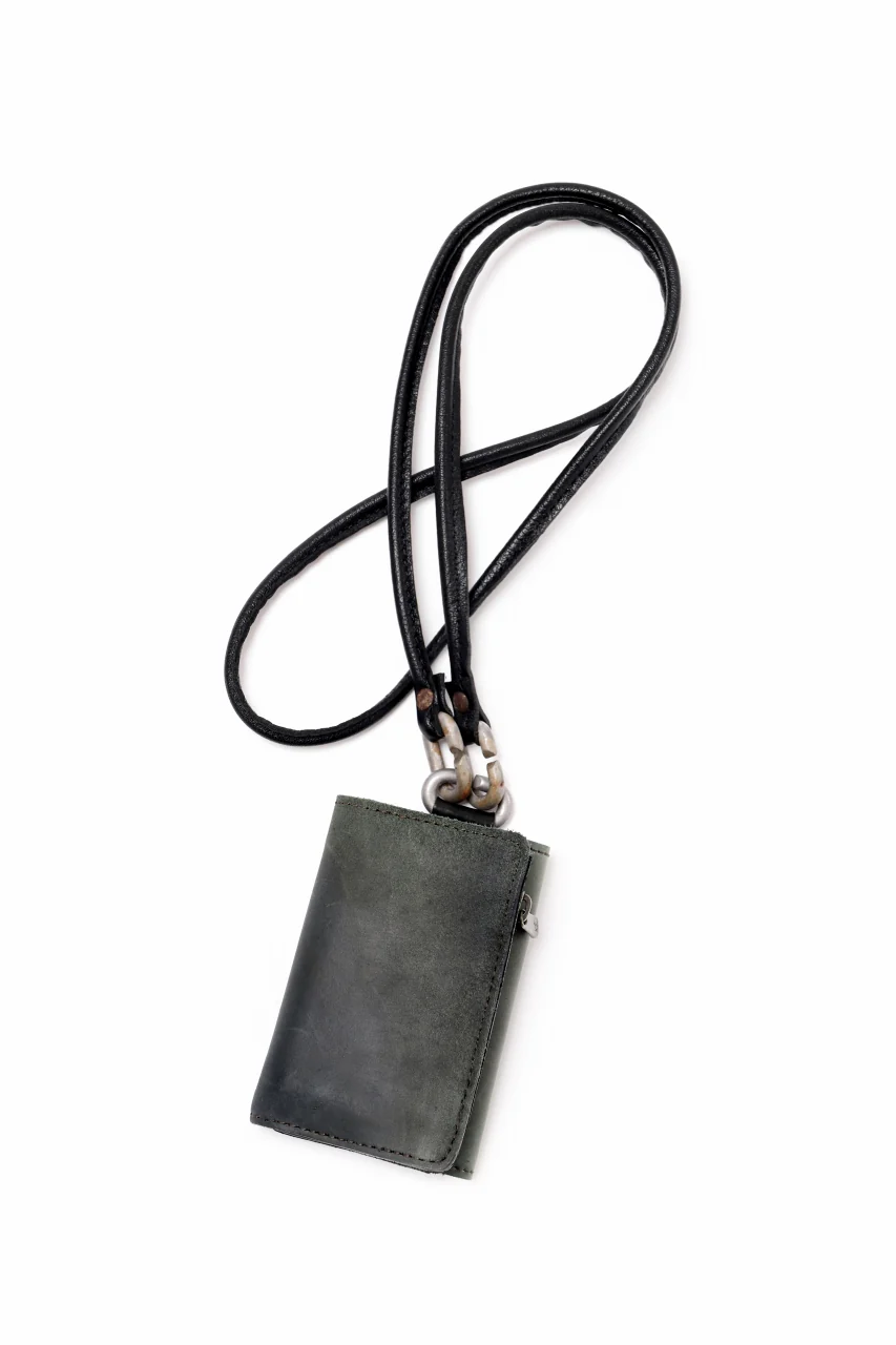 ierib smart folding neck wallet / Marble Cordovan (BLACK-A)