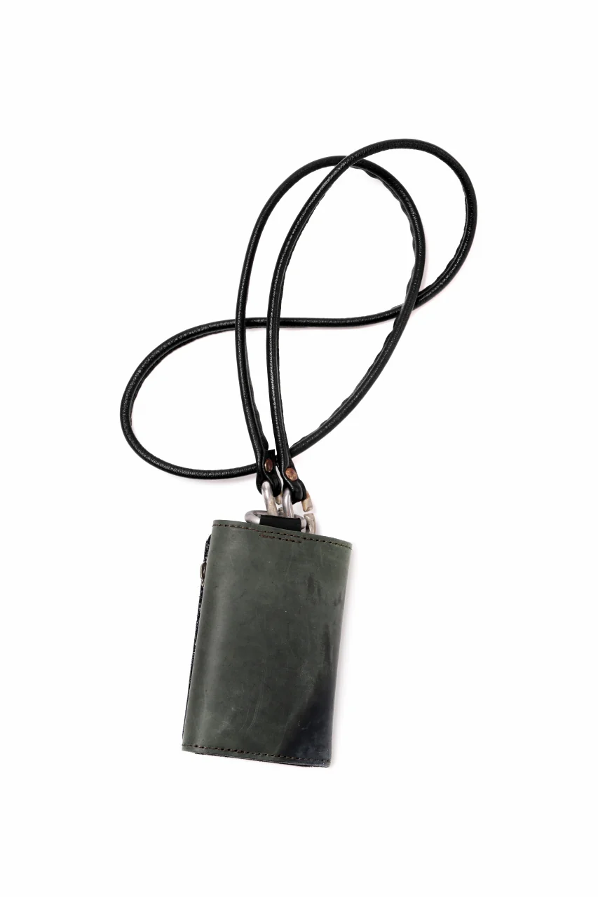 ierib smart folding neck wallet / Marble Cordovan (BLACK-A) - Image 2