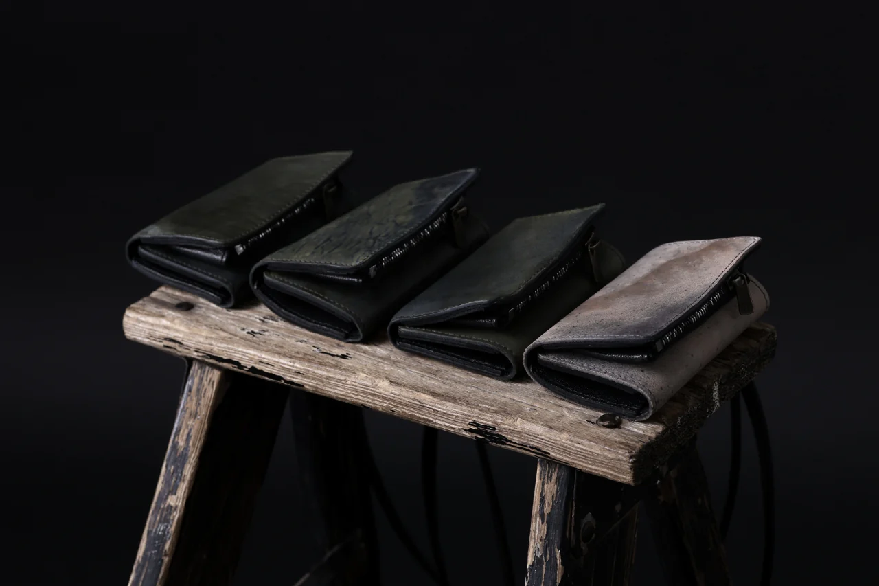 ierib smart folding neck wallet / Marble Cordovan (GREY-B) - Image 13