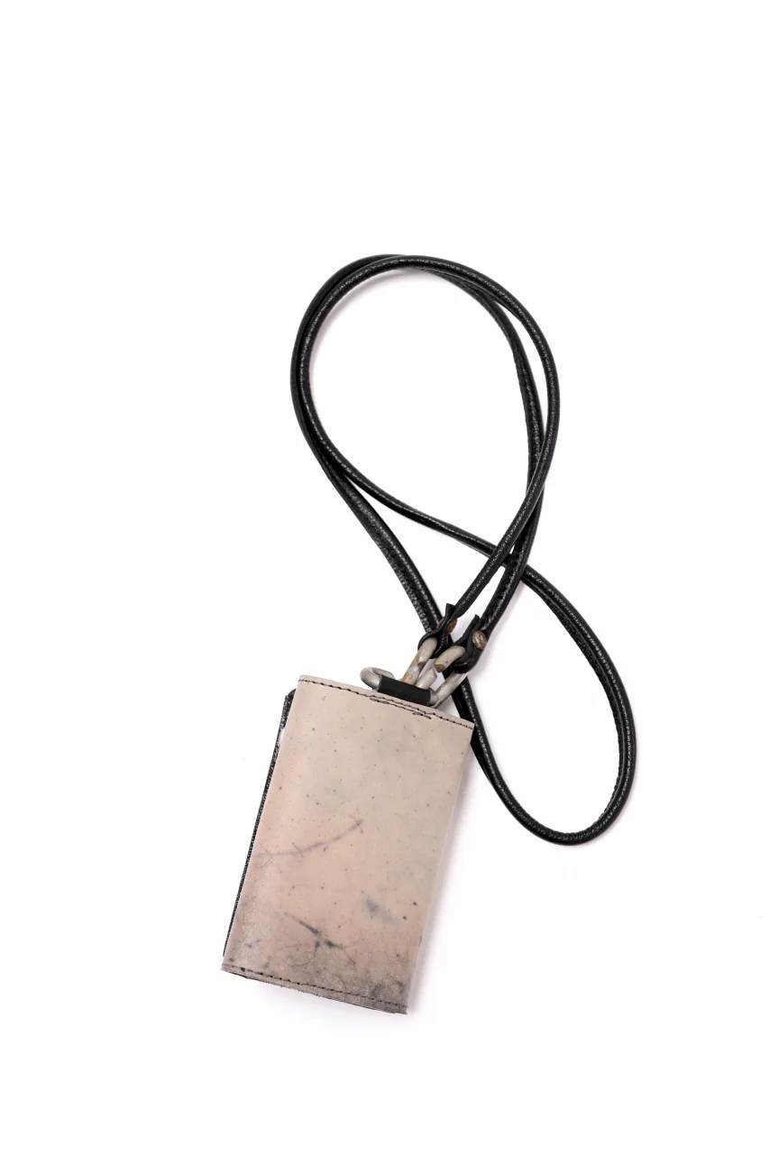 ierib smart folding neck wallet / Marble Cordovan (GREY-B) - Image 2