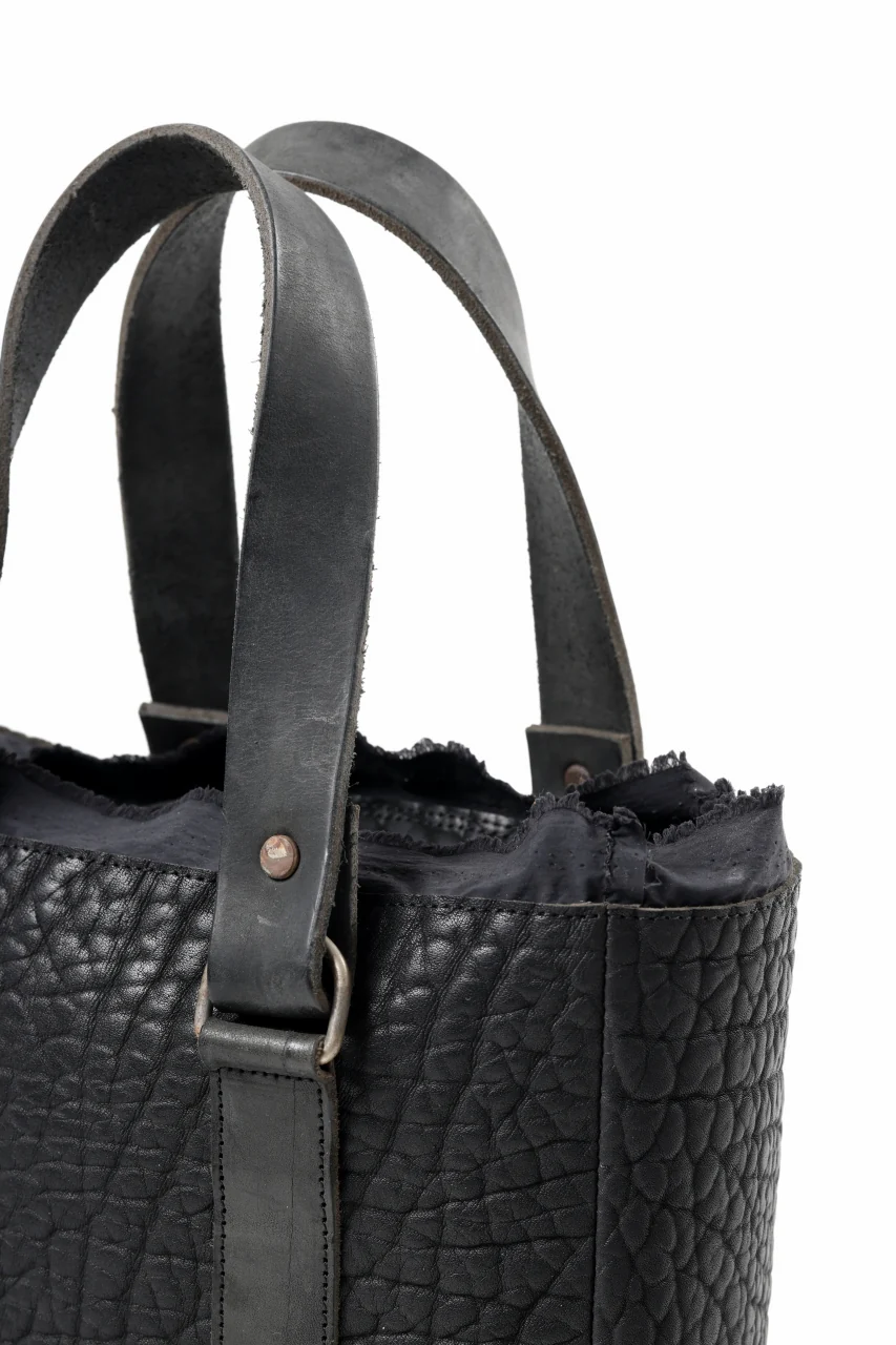 ierib Square Hand Tote Bag / Rough Bull (BLACK) - Image 10