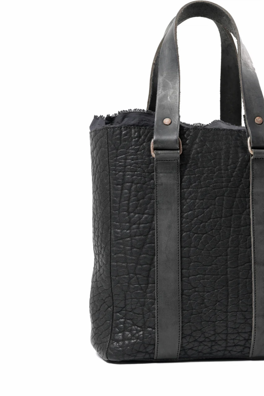 ierib Square Hand Tote Bag / Rough Bull (BLACK) - Image 11