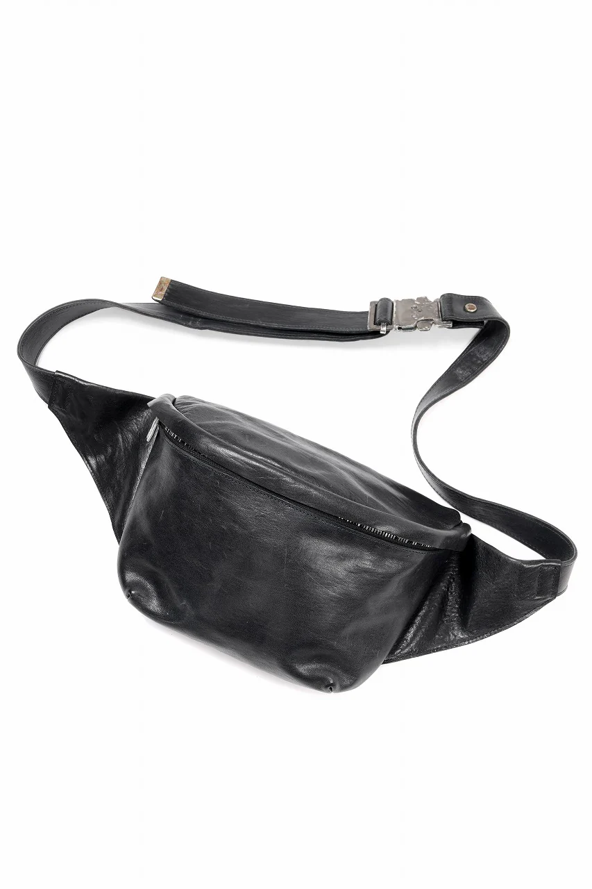 ierib Waist-Shoulder Bag / FVT Oiled Horse Leather (BLACK) - Image 3