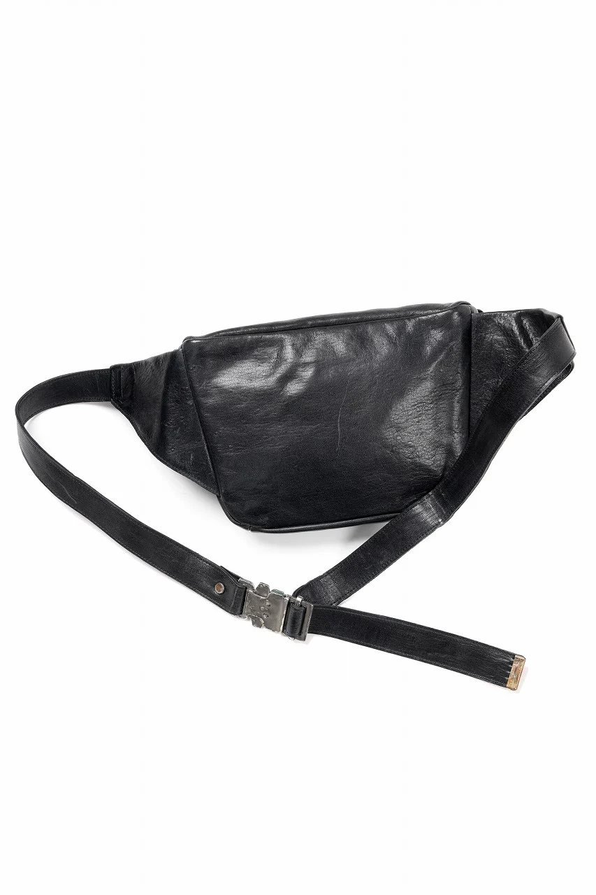 ierib Waist-Shoulder Bag / FVT Oiled Horse Leather (BLACK) - Image 4