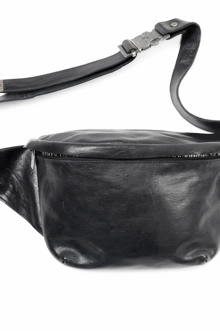 ierib Waist-Shoulder Bag / FVT Oiled Horse Leather (BLACK) - Image 6