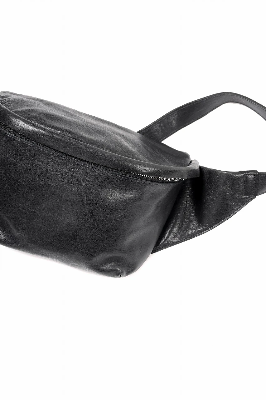 ierib Waist-Shoulder Bag / FVT Oiled Horse Leather (BLACK) - Image 9