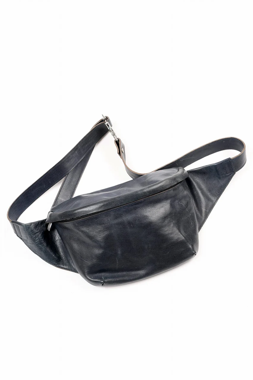 ierib Waist-Shoulder Bag / Shiny Horse Leather (NAVY) - Image 3