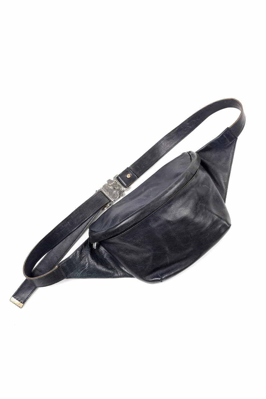 ierib Waist-Shoulder Bag / Shiny Horse Leather (NAVY) - Image 4