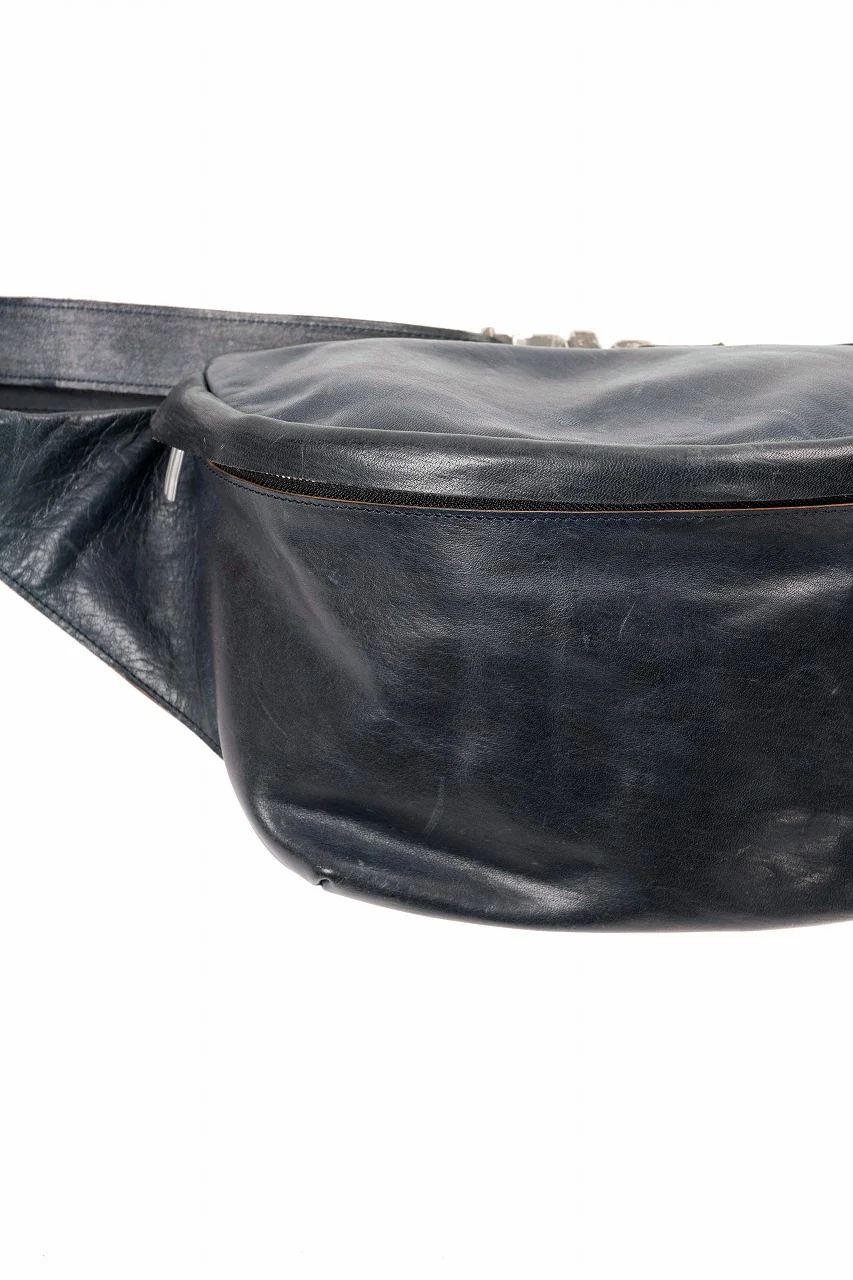 ierib Waist-Shoulder Bag / Shiny Horse Leather (NAVY) - Image 8