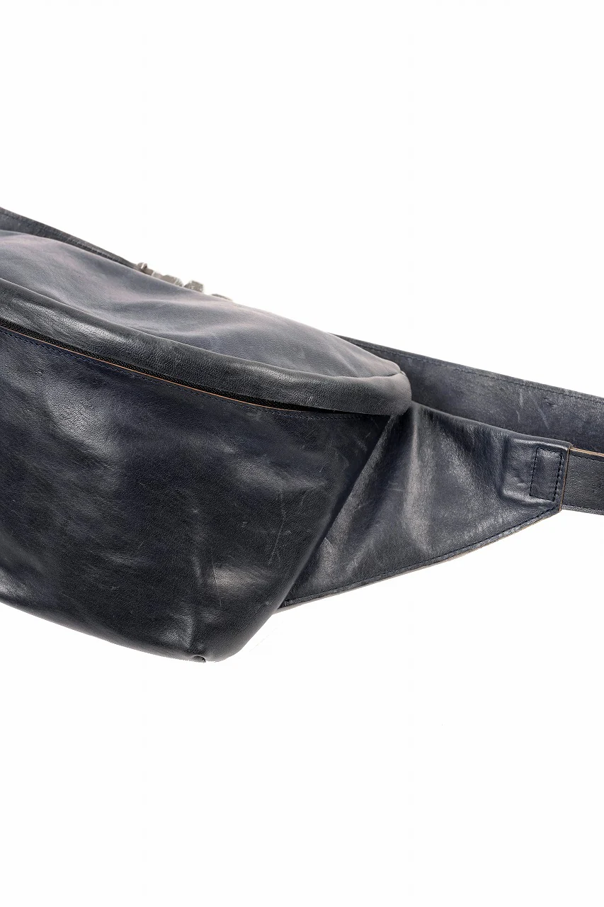 ierib Waist-Shoulder Bag / Shiny Horse Leather (NAVY) - Image 9