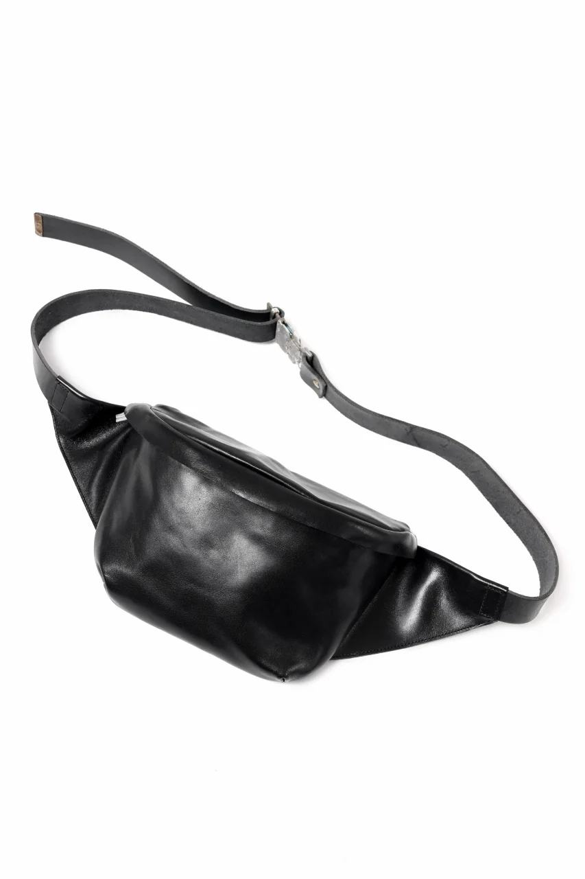 ierib waist-shoulder bag / smooth horse leather (BLACK)